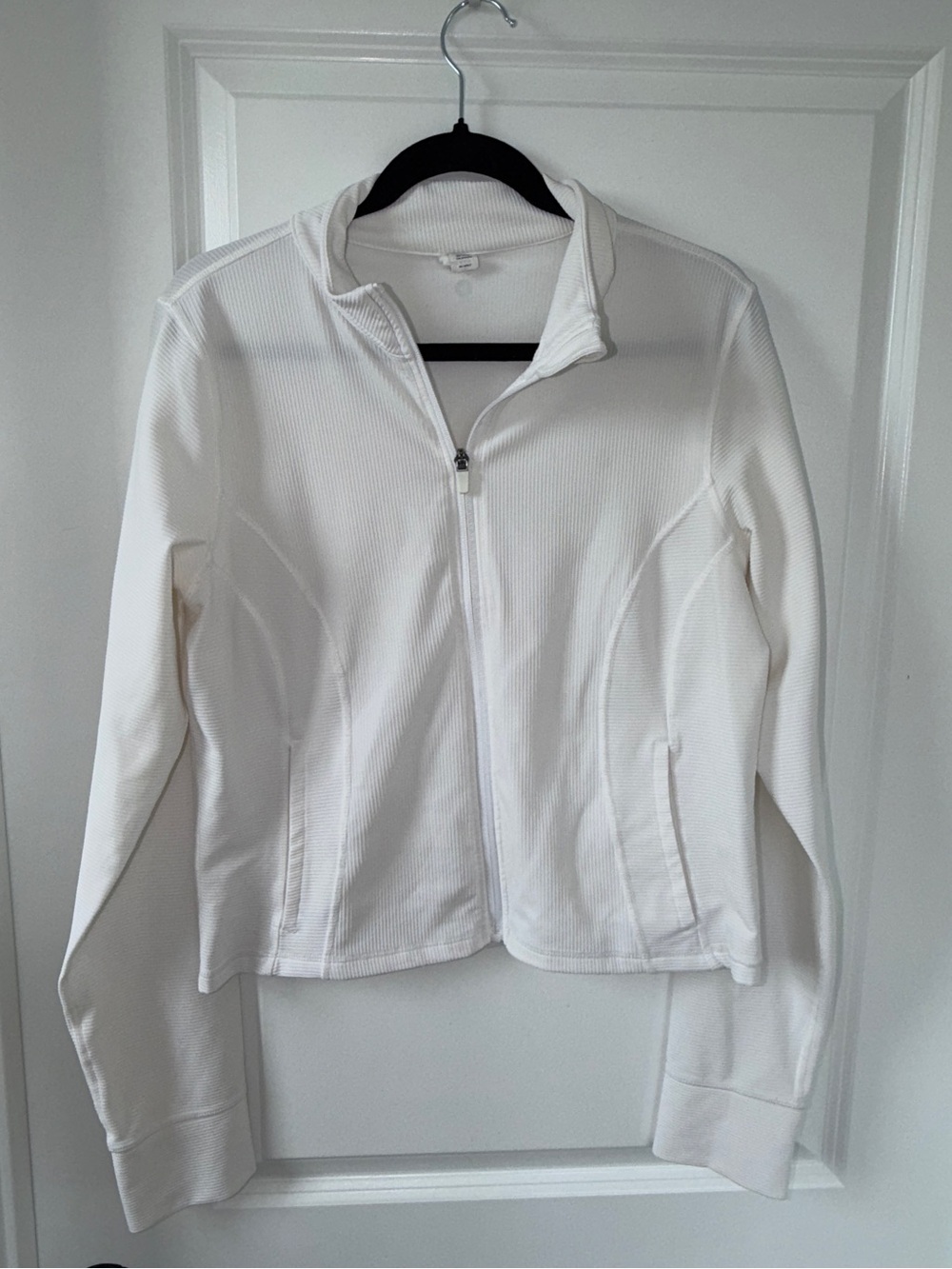 90 Degree by Reflex Yogalicious White Slim Fit Full Zip Workout Jacket XXL